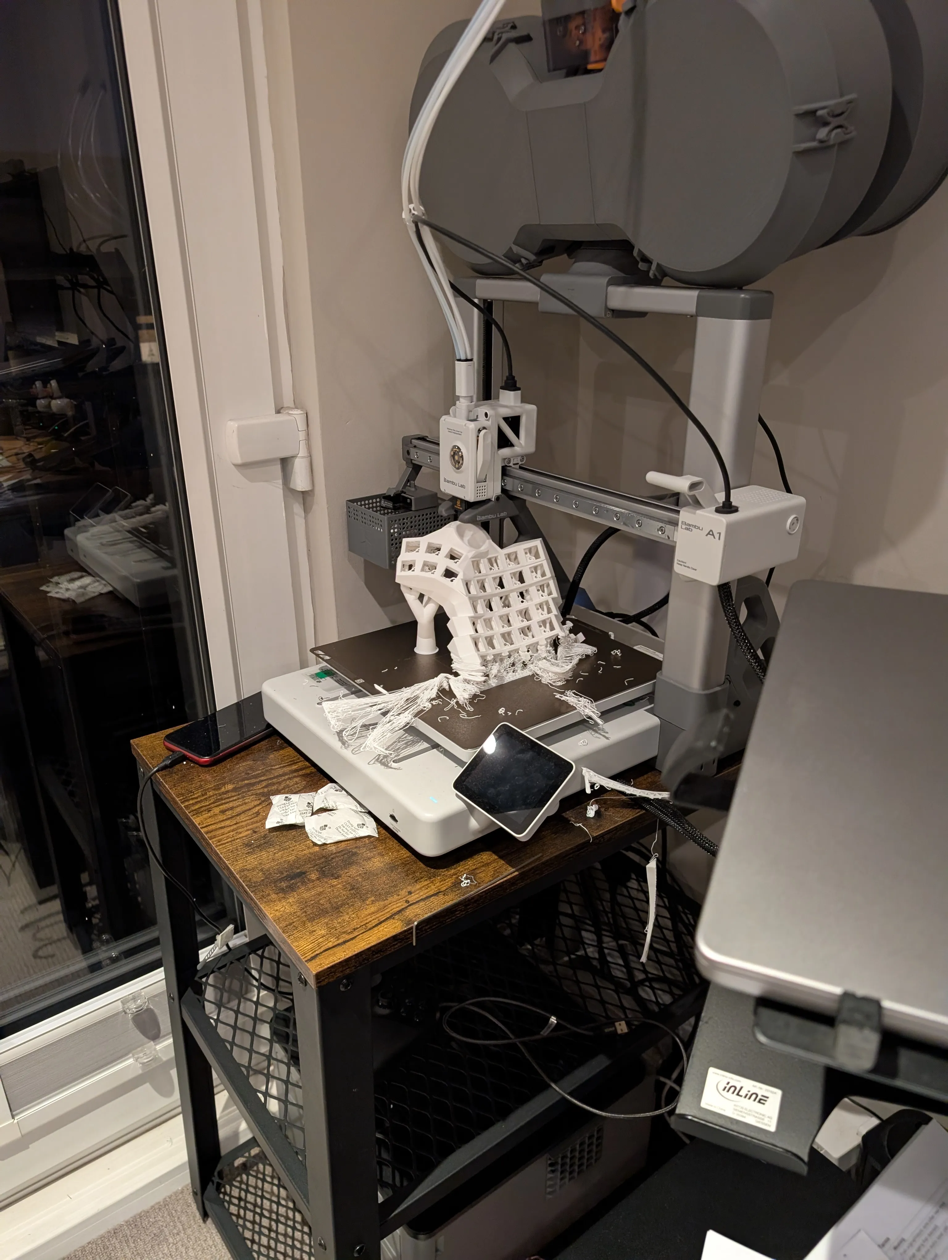 Failed white print on the Bambu A1