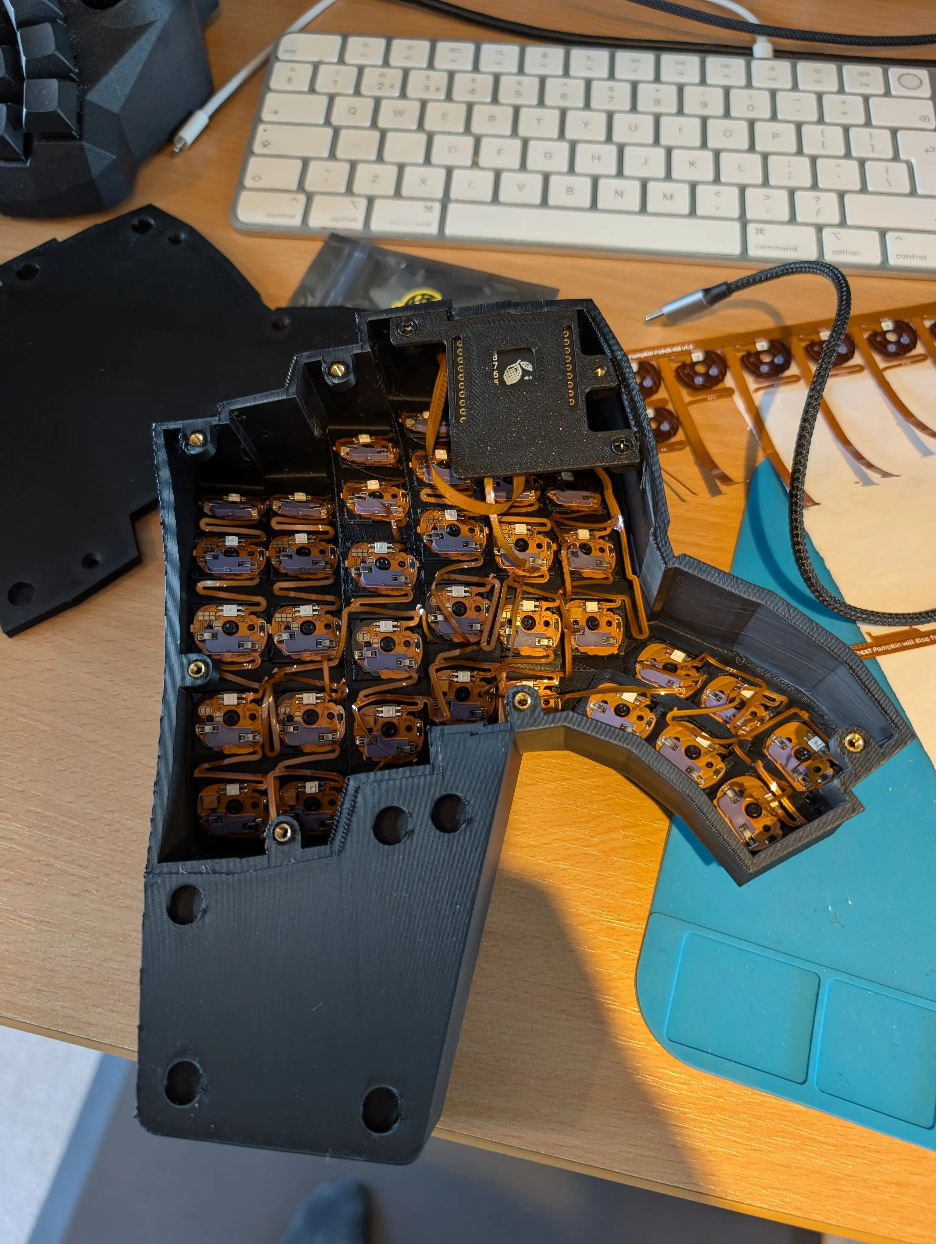 Internal wiring and modules installed